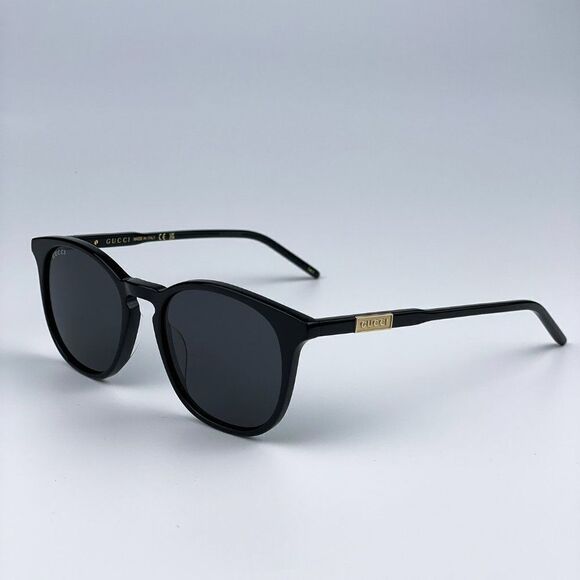 NEW Gucci GG1157S 001 Black Grey Round Unisex Sunglasses - Picture 6 of 15